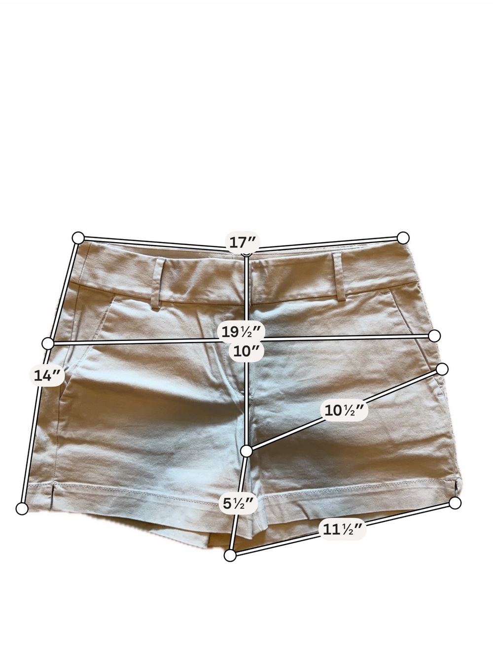 LOFT Women’s Light Gray Chino Shorts
